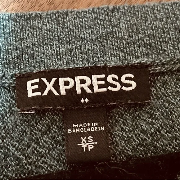 Express Dark Gray Zip-Hem Women's Sweater - Picture 4 of 6